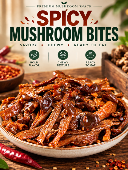 🌶️🌶️MEDIUM HEAT | Spicy Wild Mushrooms | Crispy yet chewy simply irresistible -Felix