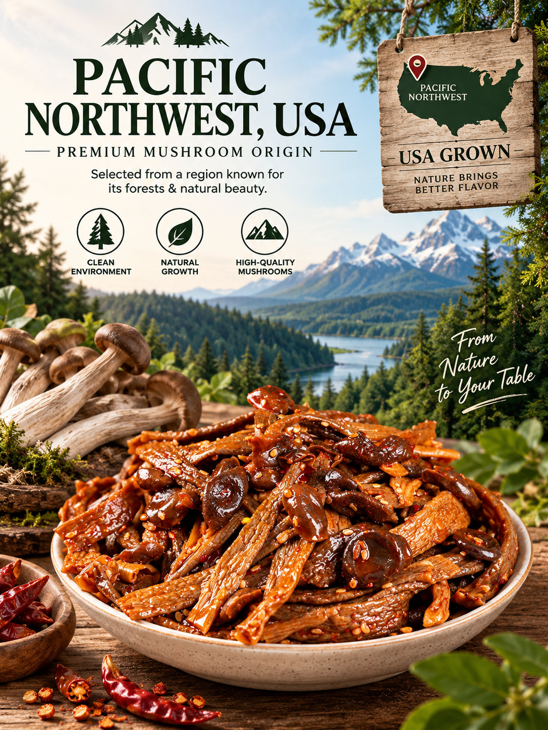 🌶️🌶️MEDIUM HEAT | Spicy Wild Mushrooms | Crispy yet chewy simply irresistible -Felix