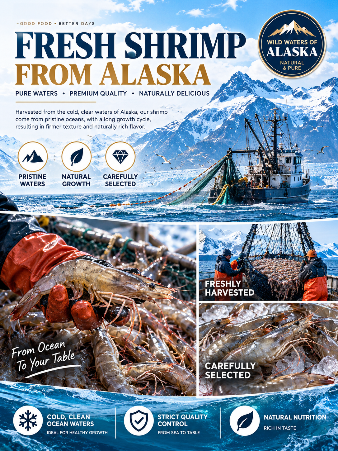 🦐Alaskan Deep Sea Caught Ready to Eat Crispy Shrimp -Felix