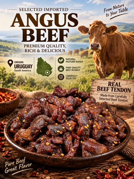 🌶️MILD |🐮Spicy & Chewy Beef Tendon Bites | Deeply Savory & Totally Irresistible-Felix
