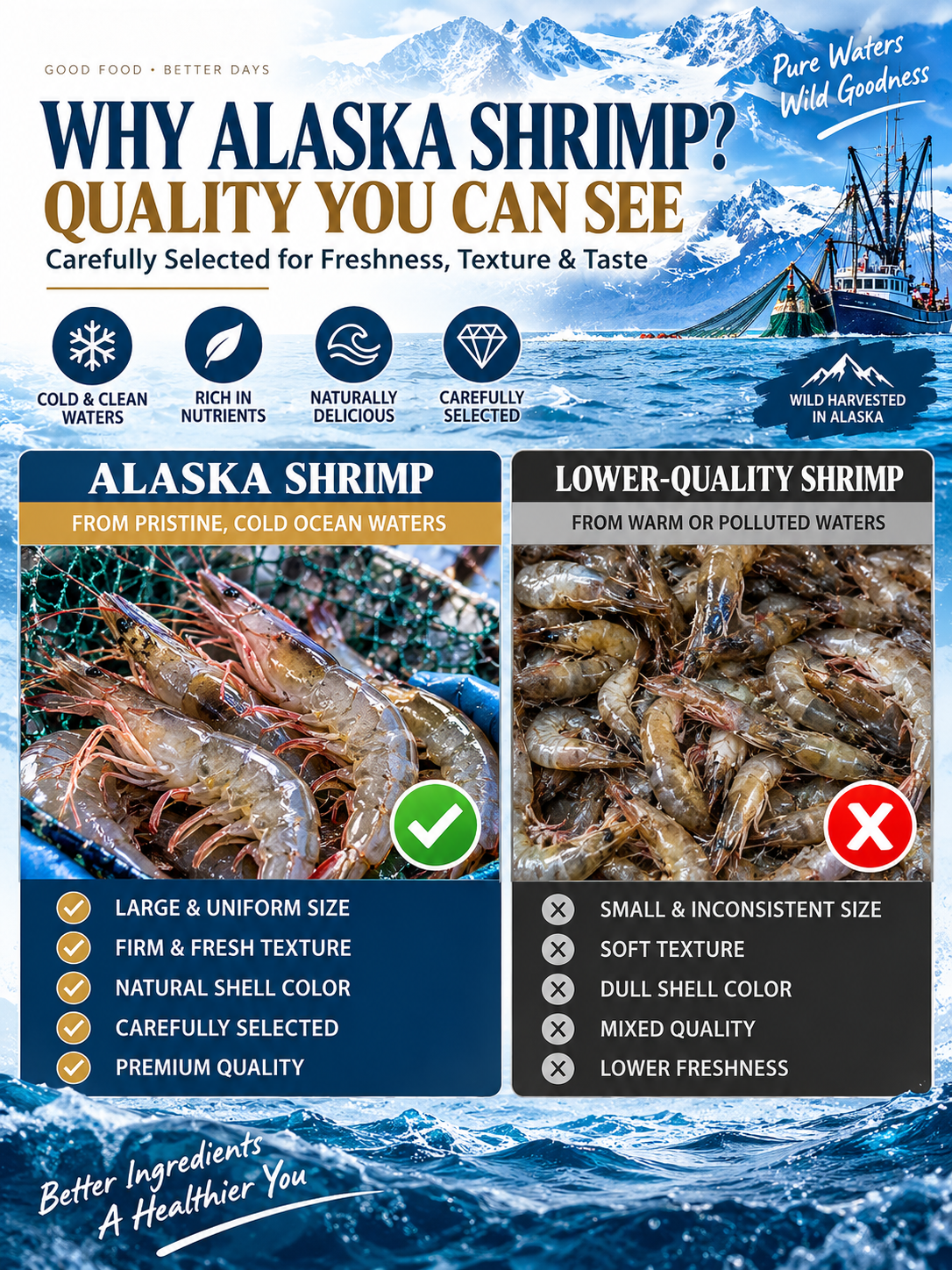 🦐Alaskan Deep Sea Caught Ready to Eat Crispy Shrimp -Felix