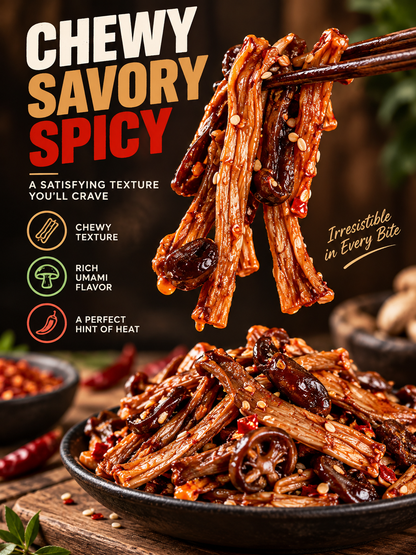 🌶️🌶️MEDIUM HEAT | Spicy Wild Mushrooms | Crispy yet chewy simply irresistible -Felix