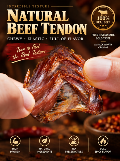 🌶️MILD |🐮Spicy & Chewy Beef Tendon Bites | Deeply Savory & Totally Irresistible-Felix