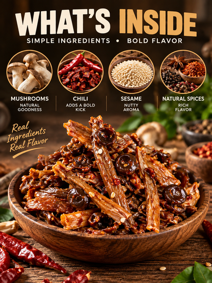 🌶️🌶️MEDIUM HEAT | Spicy Wild Mushrooms | Crispy yet chewy simply irresistible -Felix