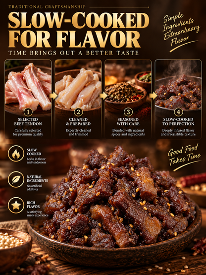 🌶️MILD |🐮Spicy & Chewy Beef Tendon Bites | Deeply Savory & Totally Irresistible-Felix