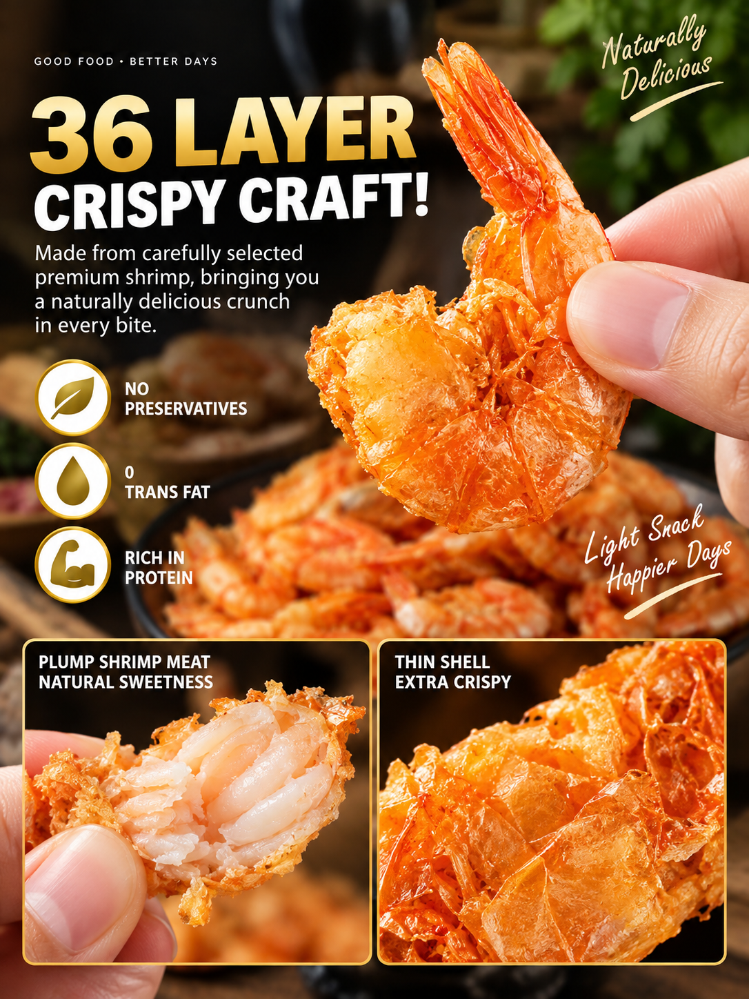 🦐Alaskan Deep Sea Caught Ready to Eat Crispy Shrimp -Felix