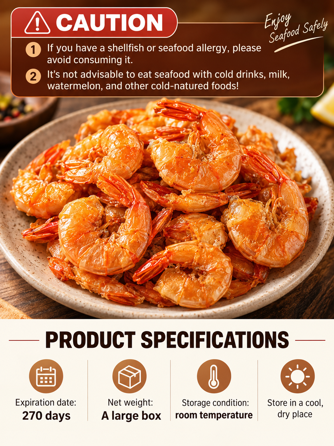 🦐Alaskan Deep Sea Caught Ready to Eat Crispy Shrimp -Felix