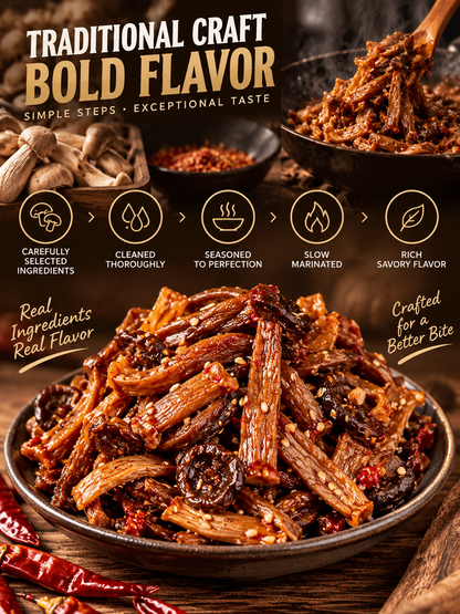 🌶️🌶️MEDIUM HEAT | Spicy Wild Mushrooms | Crispy yet chewy simply irresistible -Felix